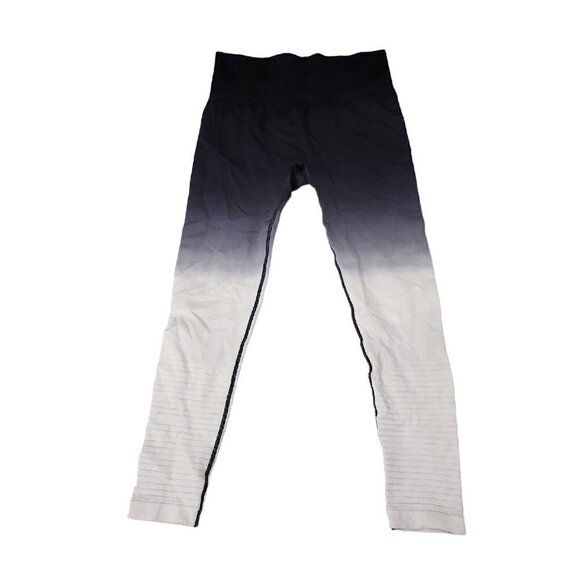 ZYIA Active Leggings Medium Ombre Black White Performance‎ Hi-Rise Stretch Gym - Picture 1 of 9